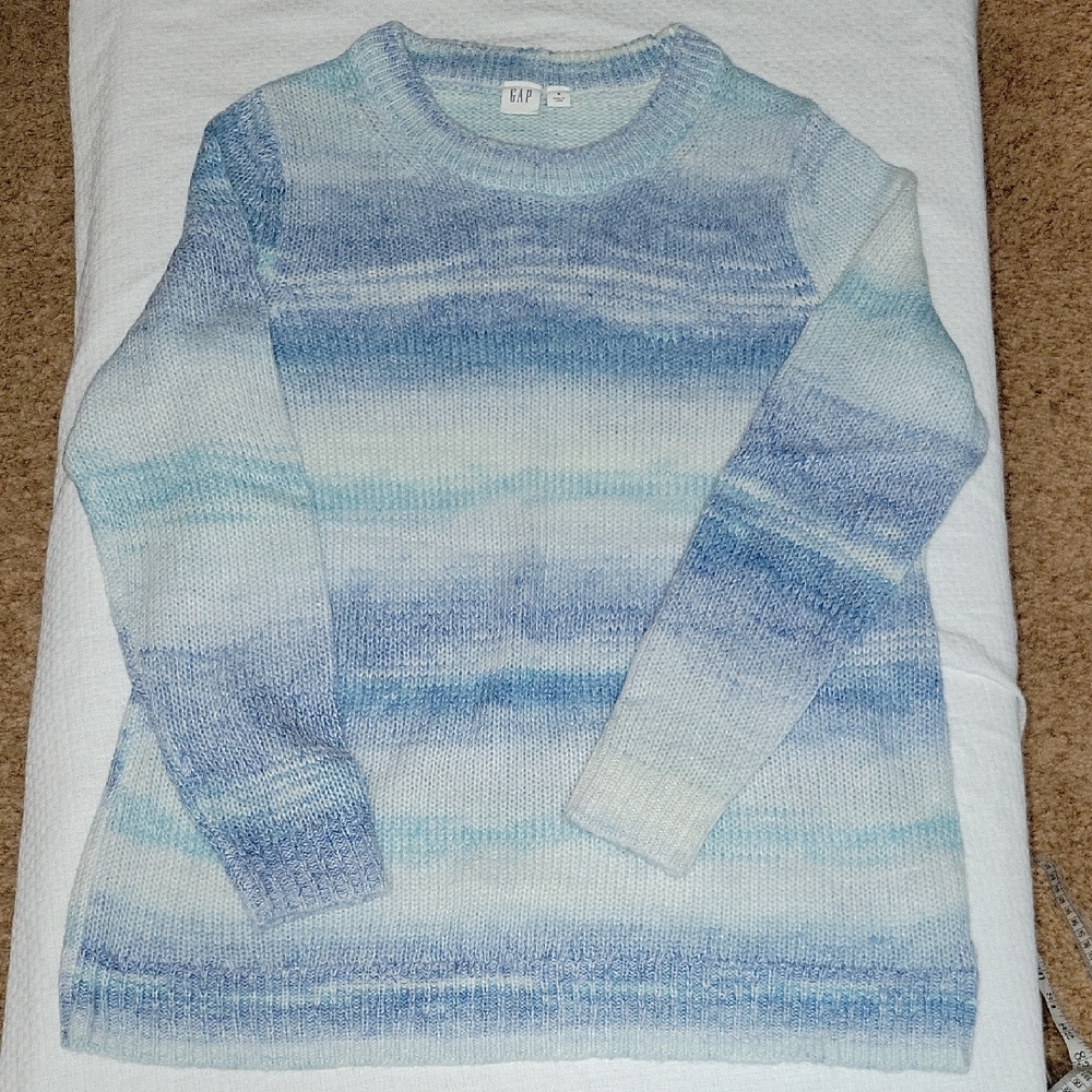 GAP Blue Cream Striped Sweater Small Mint Condition